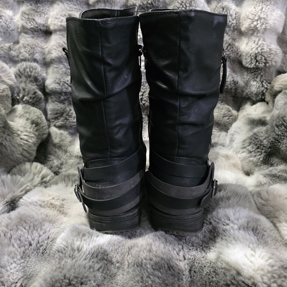 Womens Black Boots Size 8.5 - Picture 4 of 6
